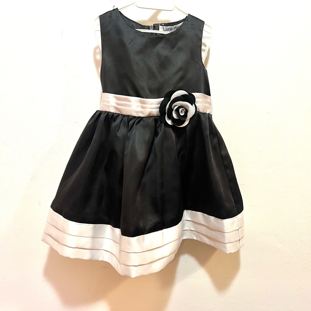 Little miss black and white dress frilly 24 months